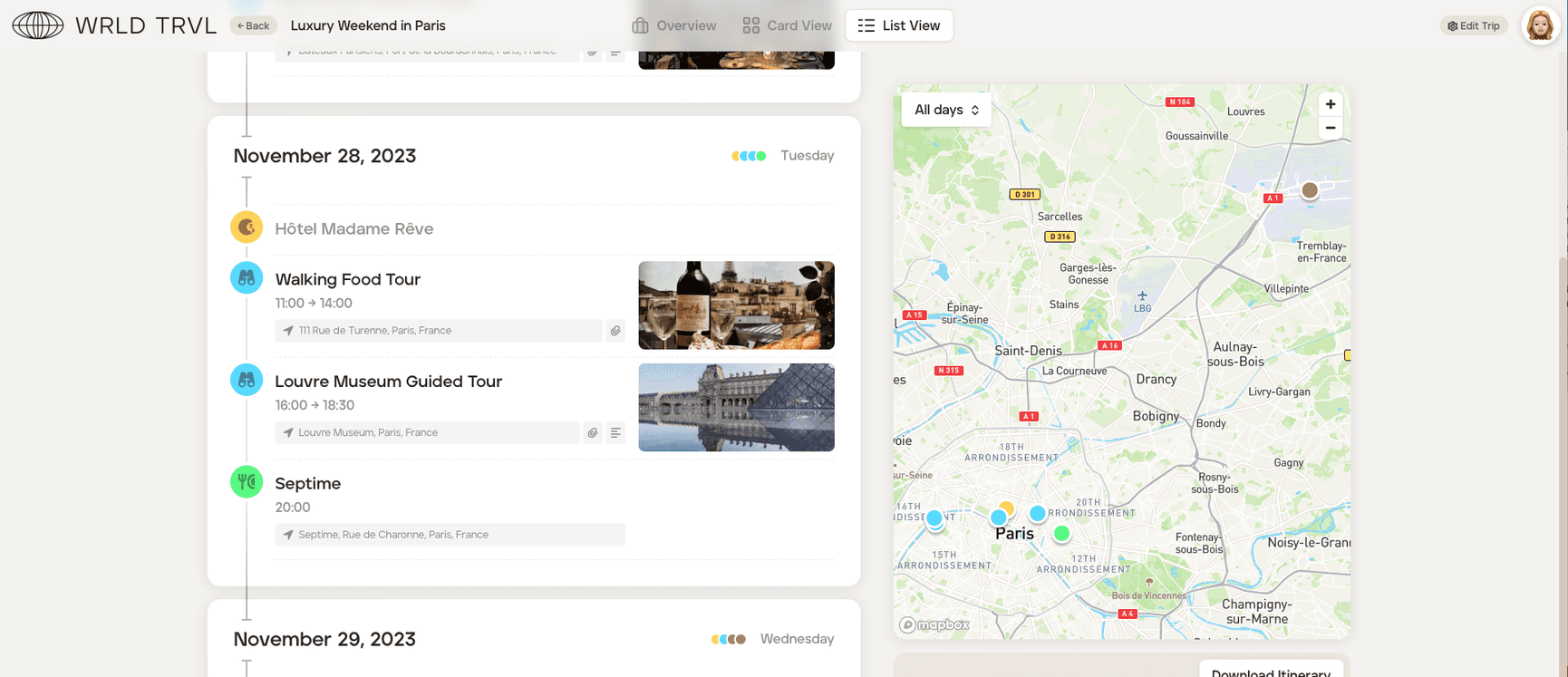 List view