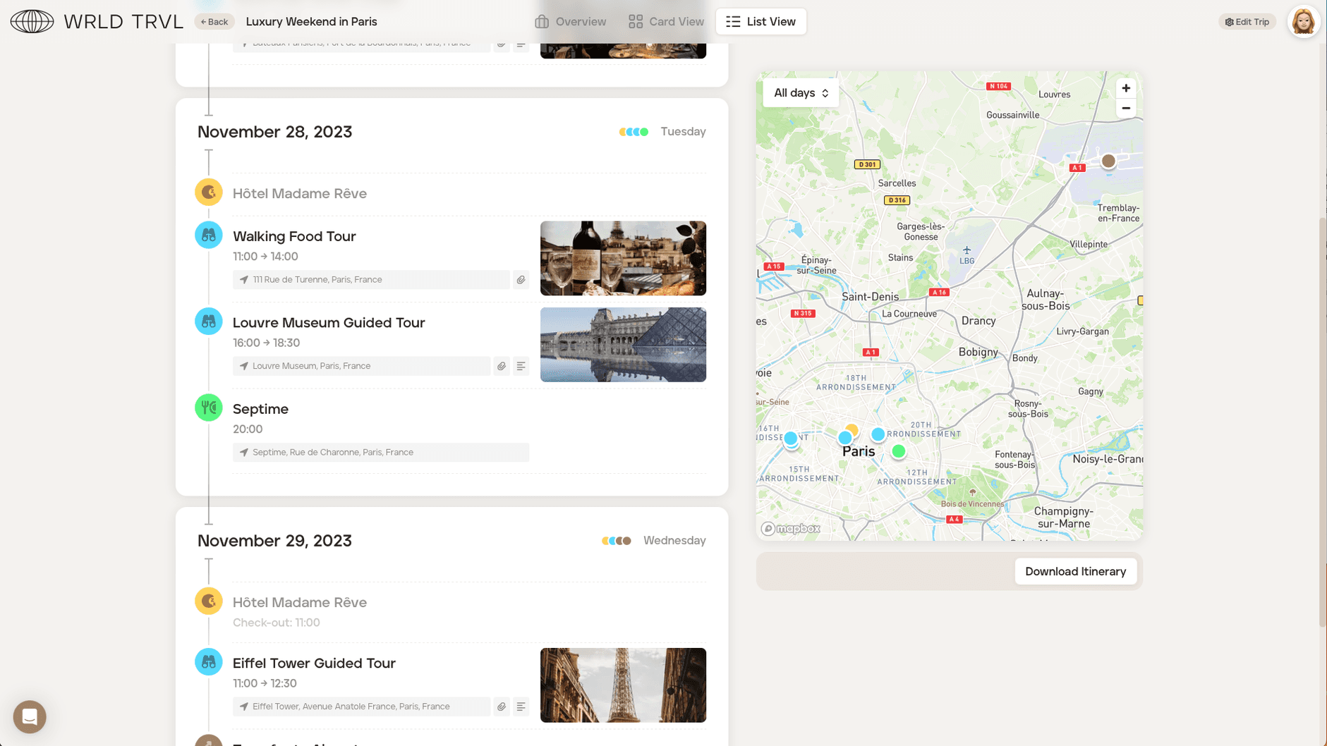 List view