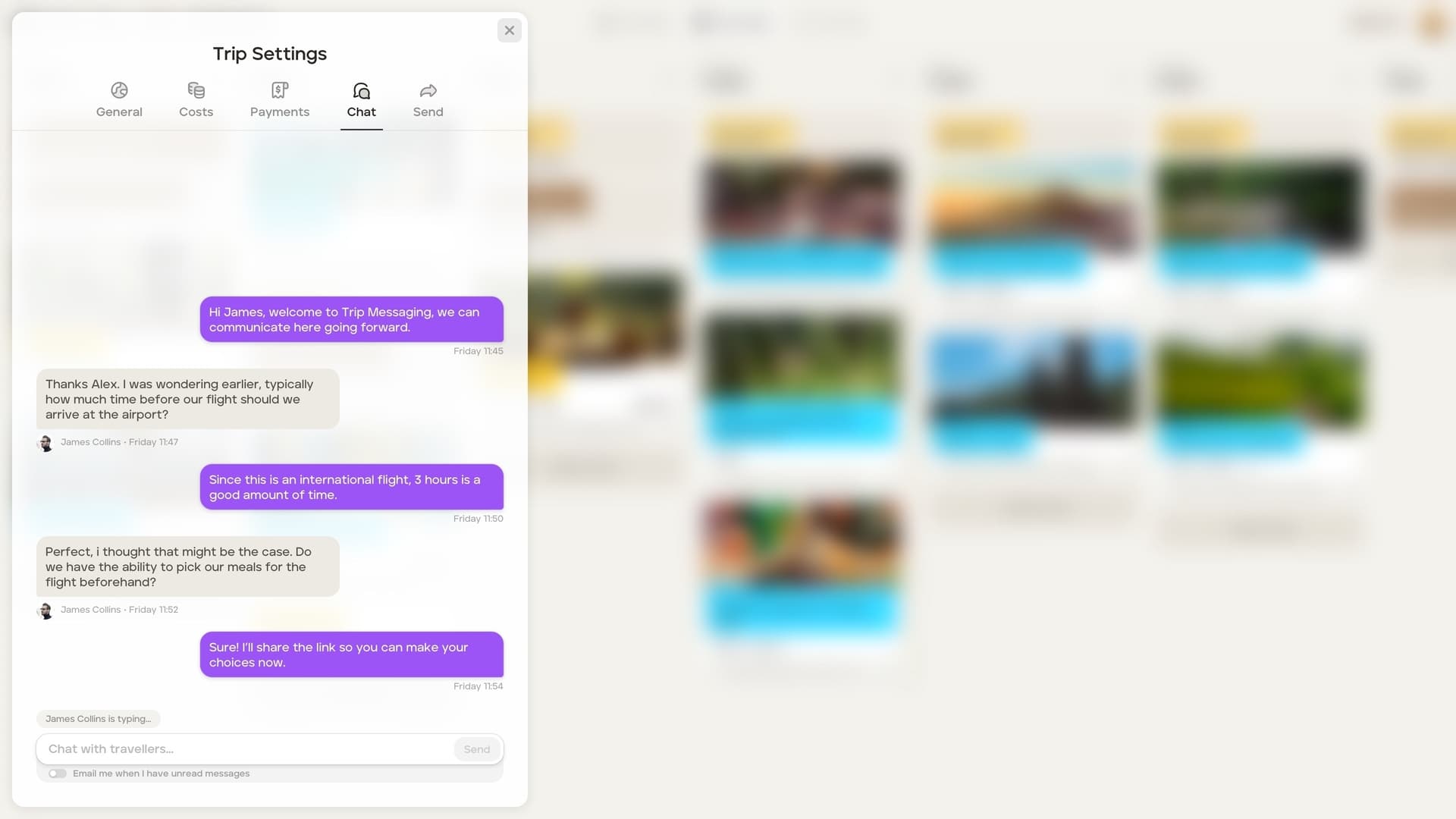 Trip Mapper Messaging Header